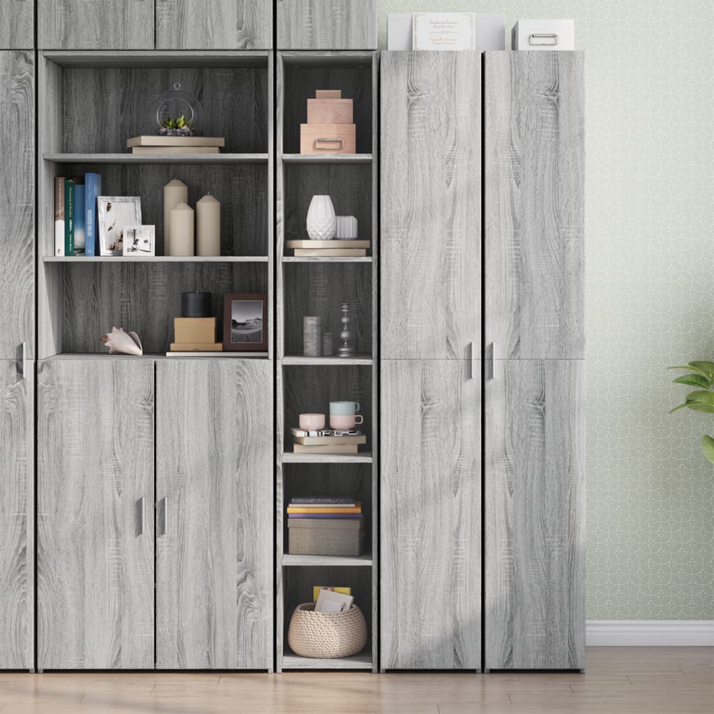 vidaXL Highboard Grey Sonoma 30x41x185 cm Engineered Wood