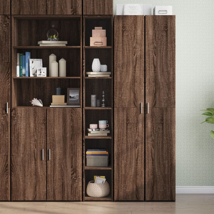 vidaXL Highboard Brown Oak 30x41x185 cm Engineered Wood