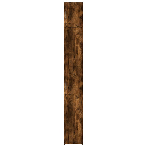 vidaXL Slim Storage Cabinet Smoked Oak 30x42.5x225 cm Engineered Wood