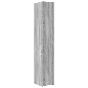 vidaXL Slim Storage Cabinet Grey Sonoma 30x42.5x225 cm Engineered Wood