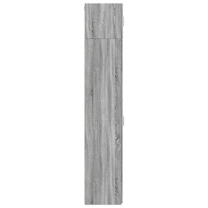 vidaXL Slim Storage Cabinet Grey Sonoma 30x42.5x225 cm Engineered Wood