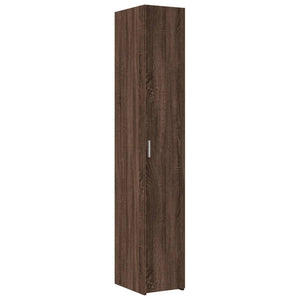 vidaXL Slim Storage Cabinet Brown Oak 30x42.5x225 cm Engineered Wood