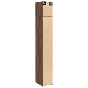 vidaXL Slim Storage Cabinet Brown Oak 30x42.5x225 cm Engineered Wood