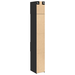 vidaXL Slim Storage Cabinet Black 30x42.5x225 cm Engineered Wood