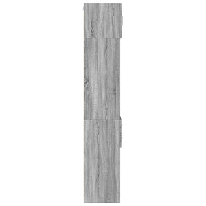 vidaXL Slim Storage Cabinet Grey Sonoma 30x42.5x225 cm Engineered Wood