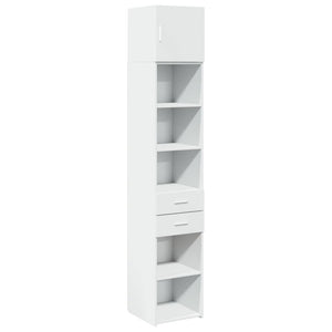 vidaXL Slim Storage Cabinet White 40x42.5x225 cm Engineered Wood