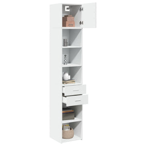 vidaXL Slim Storage Cabinet White 40x42.5x225 cm Engineered Wood