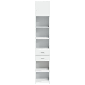 vidaXL Slim Storage Cabinet White 40x42.5x225 cm Engineered Wood