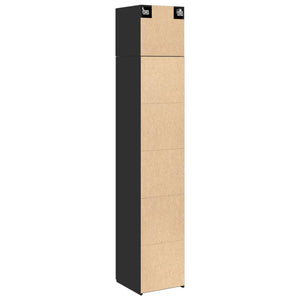 vidaXL Slim Storage Cabinet Black 40x42.5x225 cm Engineered Wood