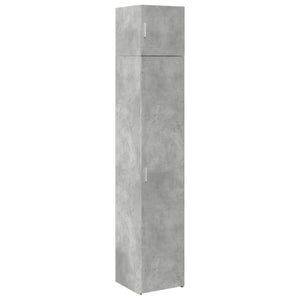 vidaXL Slim Storage Cabinet Concrete Grey 40x42.5x225 cm Engineered Wood