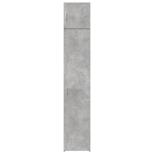 vidaXL Slim Storage Cabinet Concrete Grey 40x42.5x225 cm Engineered Wood