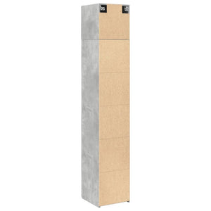 vidaXL Slim Storage Cabinet Concrete Grey 40x42.5x225 cm Engineered Wood