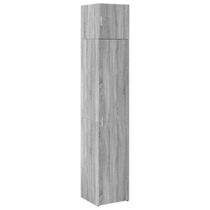 vidaXL Slim Storage Cabinet Grey Sonoma 40x42.5x225 cm Engineered Wood