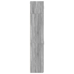 vidaXL Slim Storage Cabinet Grey Sonoma 40x42.5x225 cm Engineered Wood