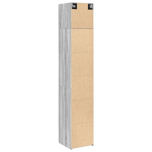 vidaXL Slim Storage Cabinet Grey Sonoma 40x42.5x225 cm Engineered Wood