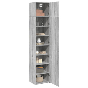 vidaXL Slim Storage Cabinet Grey Sonoma 45x42.5x225 cm Engineered Wood