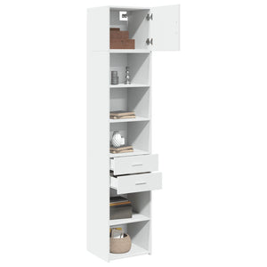 vidaXL Slim Storage Cabinet White 45x42.5x225 cm Engineered Wood