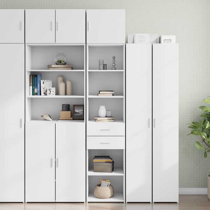 vidaXL Slim Storage Cabinet White 45x42.5x225 cm Engineered Wood