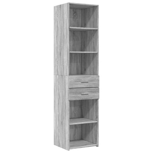 vidaXL Slim Storage Cabinet Grey Sonoma 45x42.5x225 cm Engineered Wood