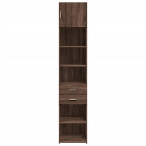 vidaXL Slim Storage Cabinet Brown Oak 45x42.5x225 cm Engineered Wood