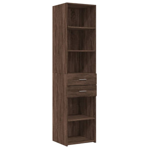 vidaXL Slim Storage Cabinet Brown Oak 45x42.5x225 cm Engineered Wood