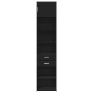 vidaXL Slim Storage Cabinet Black 50x42.5x225 cm Engineered Wood