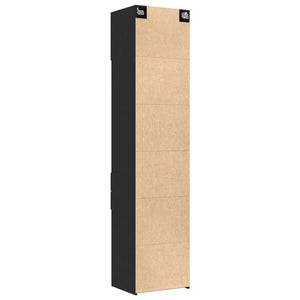 vidaXL Slim Storage Cabinet Black 50x42.5x225 cm Engineered Wood