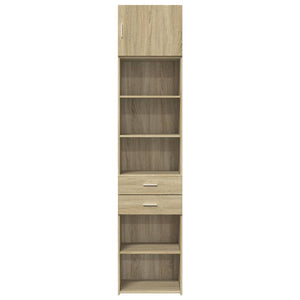 vidaXL Slim Storage Cabinet Sonoma Oak 50x42.5x225 cm Engineered Wood