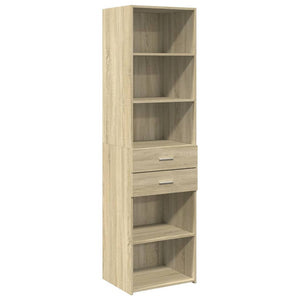 vidaXL Slim Storage Cabinet Sonoma Oak 50x42.5x225 cm Engineered Wood