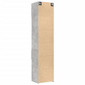 vidaXL Slim Storage Cabinet Concrete Grey 50x42.5x225 cm Engineered Wood