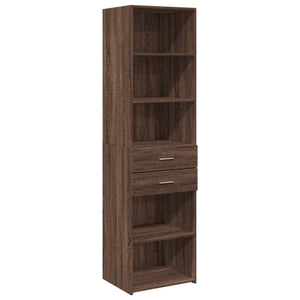 vidaXL Slim Storage Cabinet Brown Oak 50x42.5x225 cm Engineered Wood