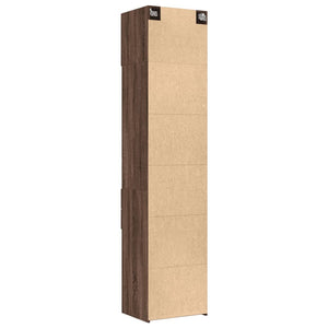 vidaXL Slim Storage Cabinet Brown Oak 50x42.5x225 cm Engineered Wood