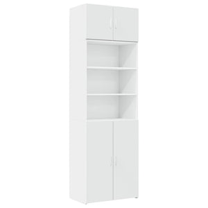 vidaXL Storage Cabinet White 70x42.5x225 cm Engineered Wood