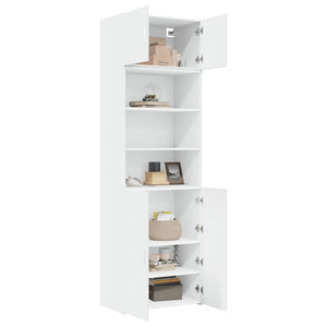 vidaXL Storage Cabinet White 70x42.5x225 cm Engineered Wood