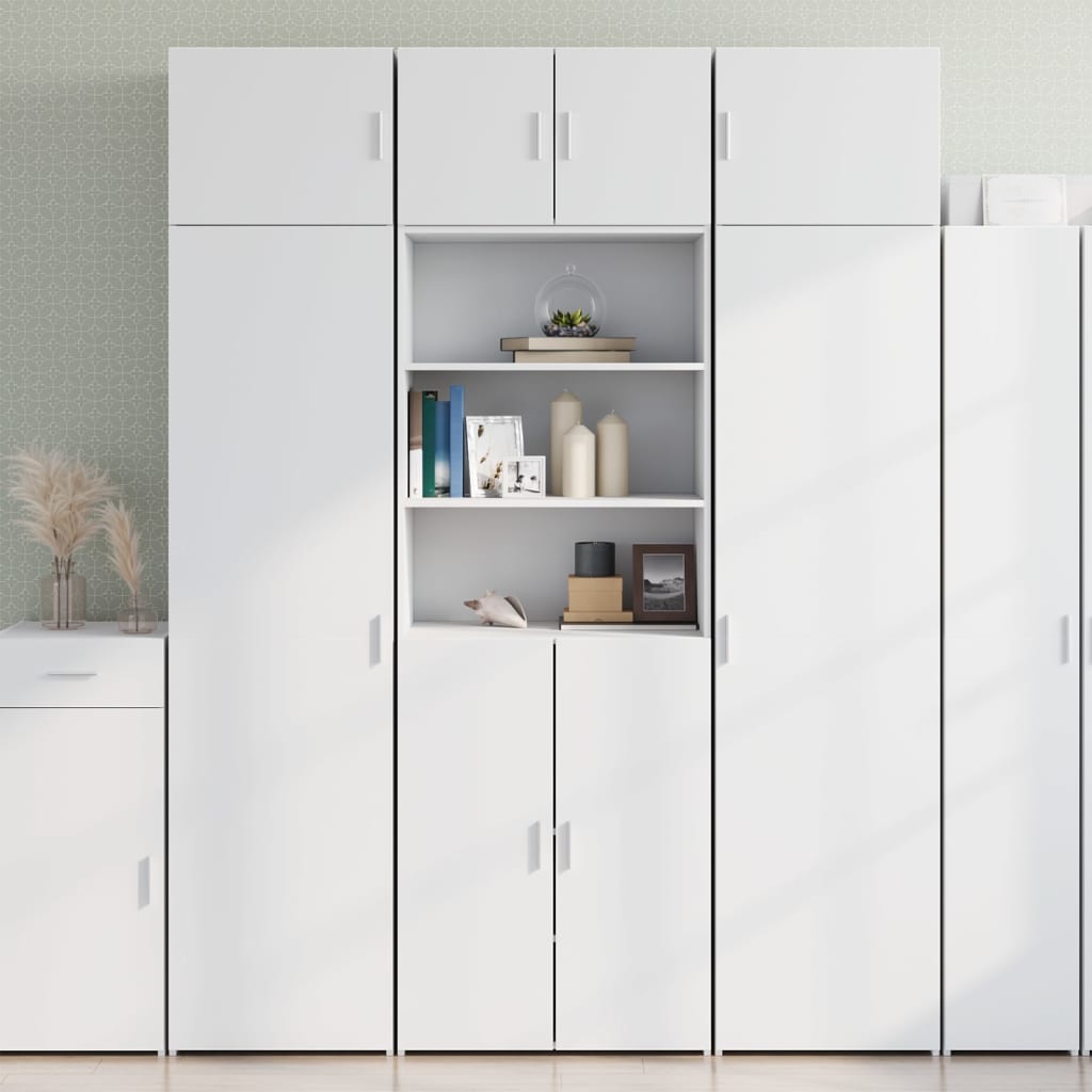 vidaXL Storage Cabinet White 70x42.5x225 cm Engineered Wood