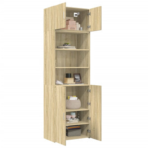 vidaXL Storage Cabinet Sonoma Oak 70x42.5x225 cm Engineered Wood