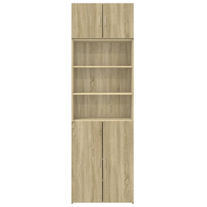 vidaXL Storage Cabinet Sonoma Oak 70x42.5x225 cm Engineered Wood