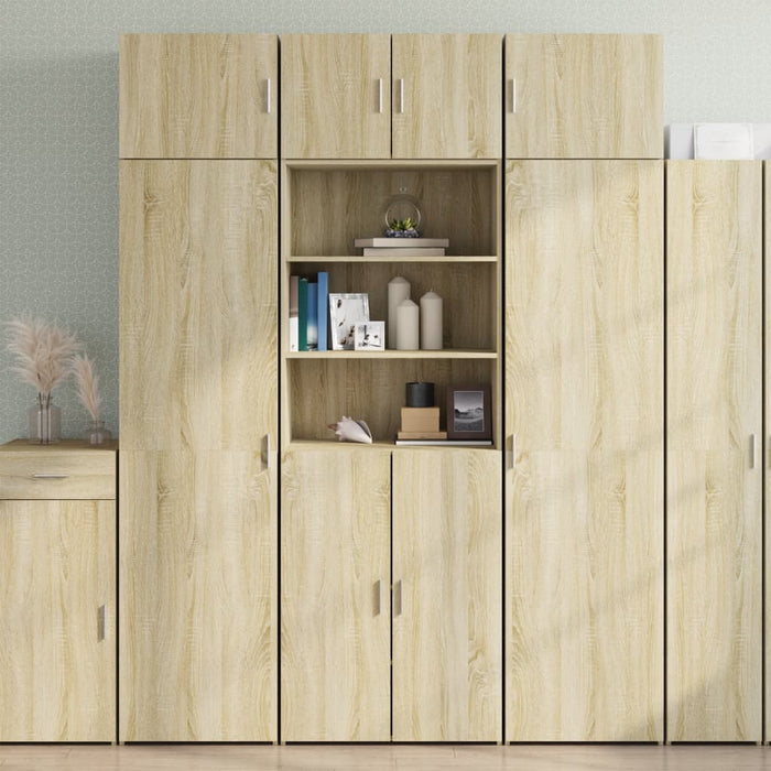 vidaXL Storage Cabinet Sonoma Oak 70x42.5x225 cm Engineered Wood