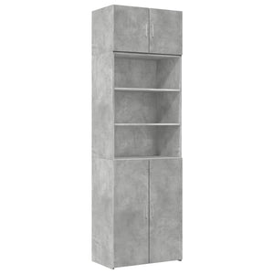 vidaXL Storage Cabinet Concrete Grey 70x42.5x225 cm Engineered Wood