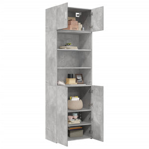 vidaXL Storage Cabinet Concrete Grey 70x42.5x225 cm Engineered Wood