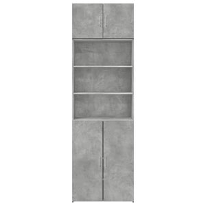 vidaXL Storage Cabinet Concrete Grey 70x42.5x225 cm Engineered Wood