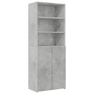 vidaXL Storage Cabinet Concrete Grey 70x42.5x225 cm Engineered Wood