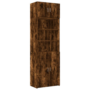 vidaXL Storage Cabinet Smoked Oak 70x42.5x225 cm Engineered Wood