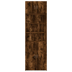 vidaXL Storage Cabinet Smoked Oak 70x42.5x225 cm Engineered Wood