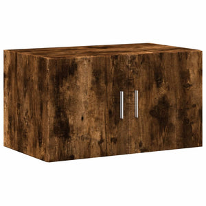 vidaXL Storage Cabinet Smoked Oak 70x42.5x225 cm Engineered Wood