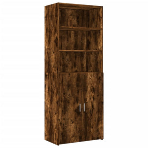 vidaXL Storage Cabinet Smoked Oak 70x42.5x225 cm Engineered Wood