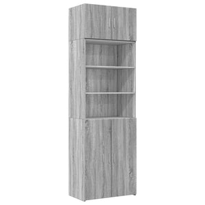 vidaXL Storage Cabinet Grey Sonoma 70x42.5x225 cm Engineered Wood