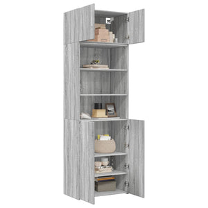 vidaXL Storage Cabinet Grey Sonoma 70x42.5x225 cm Engineered Wood