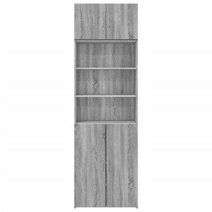 vidaXL Storage Cabinet Grey Sonoma 70x42.5x225 cm Engineered Wood