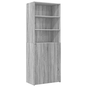 vidaXL Storage Cabinet Grey Sonoma 70x42.5x225 cm Engineered Wood